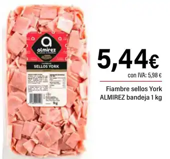 Cash Ifa ALMIREZ Fiambre sellos York bandeja oferta