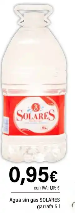 Cash Ifa SOLARES Agua sin gas garrafa oferta