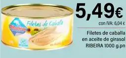 Cash Ifa RIBEIRA Filetes de caballa en aceite de girasol oferta