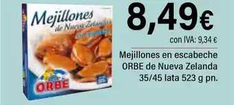 Cash Ifa ORBE Mejillones en escabeche de Nueva Zelanda oferta