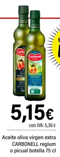 Cash Ifa CARBONELL Aceite oliva virgen extra regium o picual botella oferta