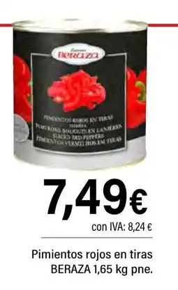 Cash Ifa BERAZA Pimientos rojos en tiras oferta