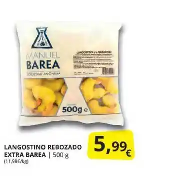 Supermercados MAS Langostino Rebozado Extra Barea 500g oferta