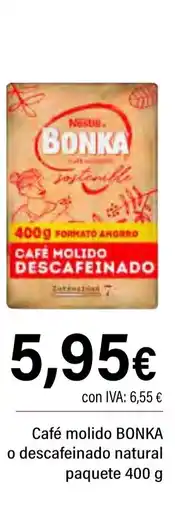 Cash Ifa BONKA Café molido o descafeinado natural paquete oferta
