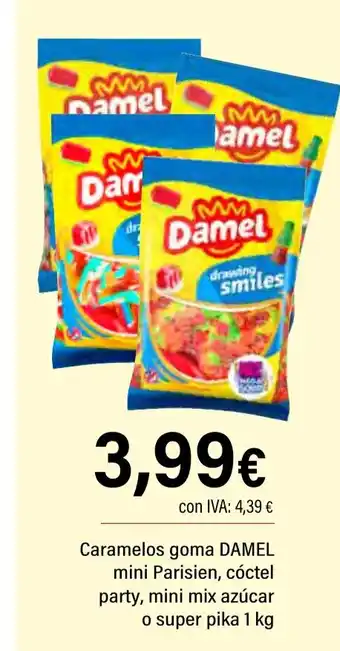 Cash Ifa DAMEL Caramelos goma mini Parisien, cóctel party, mini mix azúcar o super pika oferta