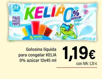 Cash Ifa KELIA Golosina líquida para congelar 0% azúcar 12x45 ml oferta