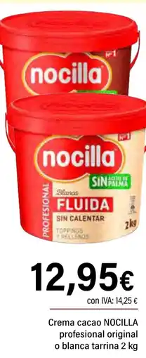 Cash Ifa NOCILLA Crema cacao profesional original o blanca tarrina oferta