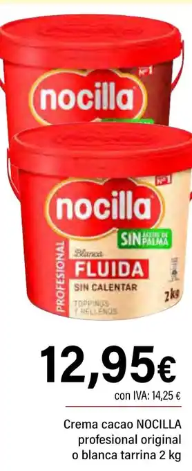 Cash Ifa NOCILLA Crema cacao profesional original o blanca tarrina oferta