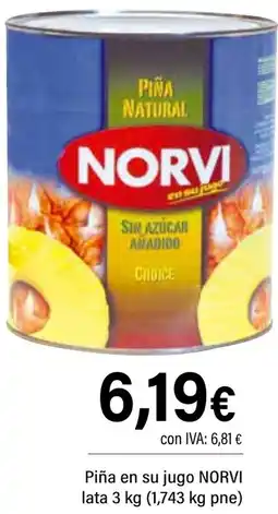 Cash Ifa NORVI Piña en su jugo oferta