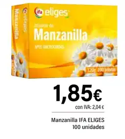 Cash Ifa IFA ELIGES Manzanilla 100 unidades oferta