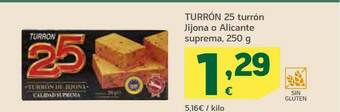 HiperDino Turrón 25 Turrón Jijona O Alicante Suprema oferta
