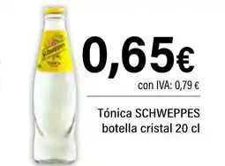 Cash Ifa SCHWEPPES Tónica botella cristal oferta