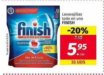Maskom Supermercados Lavavajillas Todo En Uno Finish oferta
