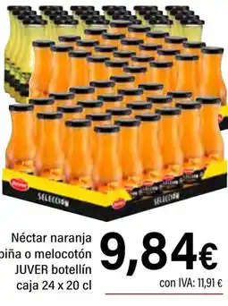 Cash Ifa JUVER Néctar naranja piña o melocotón botellín oferta