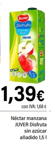 Cash Ifa JUVER Néctar manzana Disfruta sin azúcar añadido oferta