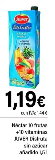 Cash Ifa JUVER Néctar 10 frutas +10 vitaminas Disfruta sin azúcar añadido oferta
