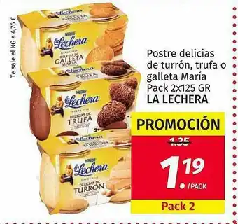 Maskom Supermercados Postre Delicias De Turrón Trufa O Galleta María La Lechera oferta