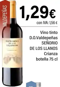 Cash Ifa SEÑORIO DE LOS LLANOS Vino tinto D.O.Valdepeñas Crianza oferta