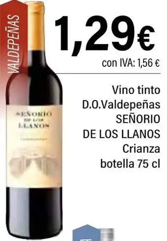 Cash Ifa SEÑORIO DE LOS LLANOS Vino tinto D.O.Valdepeñas Crianza oferta