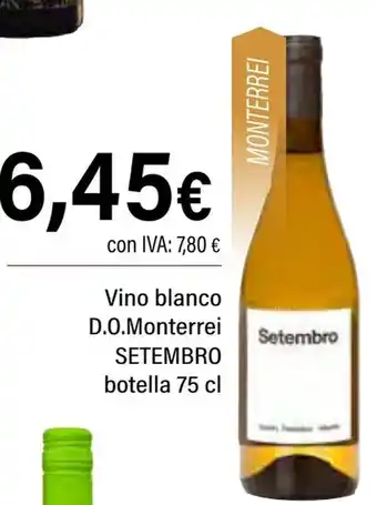 Cash Ifa SETEMBRO Vino blanco D.O.Monterrei oferta