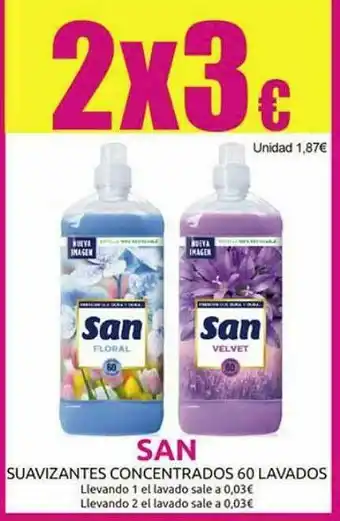 Muchas Perfumerías San Suavizantes Concentrados 60 Lavados oferta