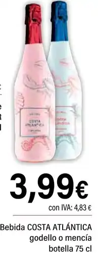 Cash Ifa COSTA ATLÁNTICA Bebida godello o mencía oferta