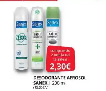 Supermercados MAS Sanex Desodorante Aerosol 200ml oferta