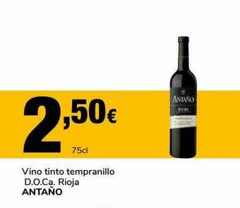 Supeco Vino Tinto Tempranillo D.o.ca. Rioja Antaño oferta