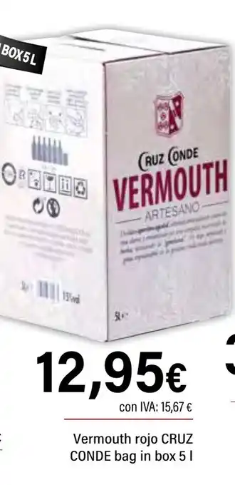 Cash Ifa CRUZ CONDE Vermouth rojo bag in box oferta