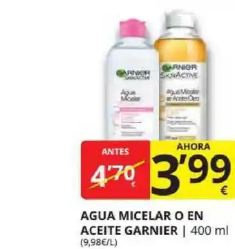Supermercados MAS Garnier Agua Micelar O En Aceite 400ml oferta