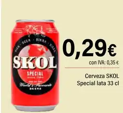 Cash Ifa SKOL Cerveza Special oferta