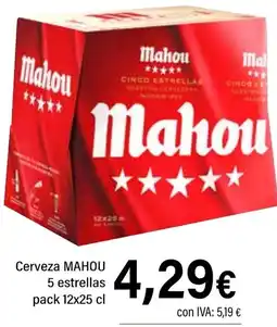 Cash Ifa MAHOU Cerveza 5 estrellas oferta