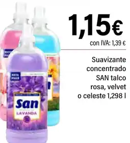 Cash Ifa SAN Suavizante concentrado talco rosa, velvet o celeste oferta