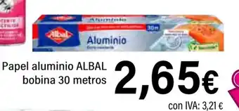 Cash Ifa ALBAL Papel aluminio bobina 30 metros oferta