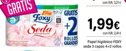 Cash Ifa FOXY Papel higiénico seda 3 capas 4+2 rollos oferta