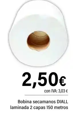 Cash Ifa DIALL Bobina secamanos laminada 2 capas 150 metros oferta