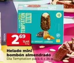 Dia Dia temptation - helado mini bombón almendrado pack-6 x 36 g oferta