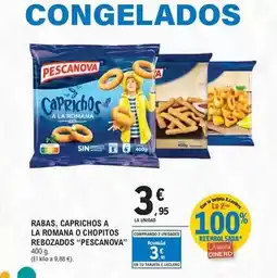 E.Leclerc Pescanova - rabas, caprichos a la romana o chopitos rebozados oferta