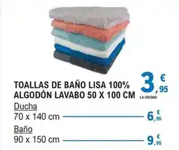 E.Leclerc Toallas de bano lisa 100% algodón lavabo 50 x 100 cm oferta