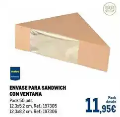 Makro Makro - envase para sandwich con ventana oferta