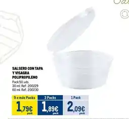Makro Salsero con tapa y visagra polipropileno oferta