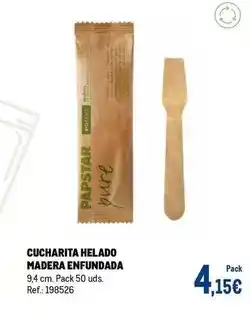 Makro Papstar - cucharita helado madera enfudada oferta