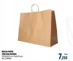 Makro Bolsa papel con asa rizada oferta