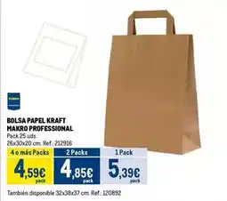 Makro Makro - bolsa papel kraft oferta