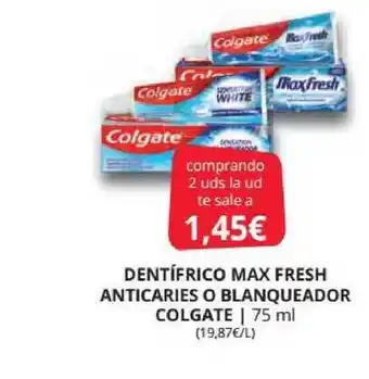 Supermercados MAS Colgate Dentífrico Max Fresh Anticaries O Blanqueador 75ml oferta