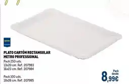 Makro Metro professional - plato carton rectangular oferta
