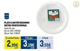 Makro Redondo - plato carton oferta