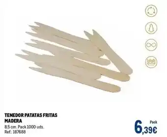 Makro Tenedor patatas fritas madera oferta