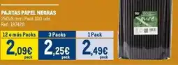 Makro Pajitas papel negras oferta