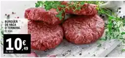 E.Leclerc Burger de vaca o tenera oferta